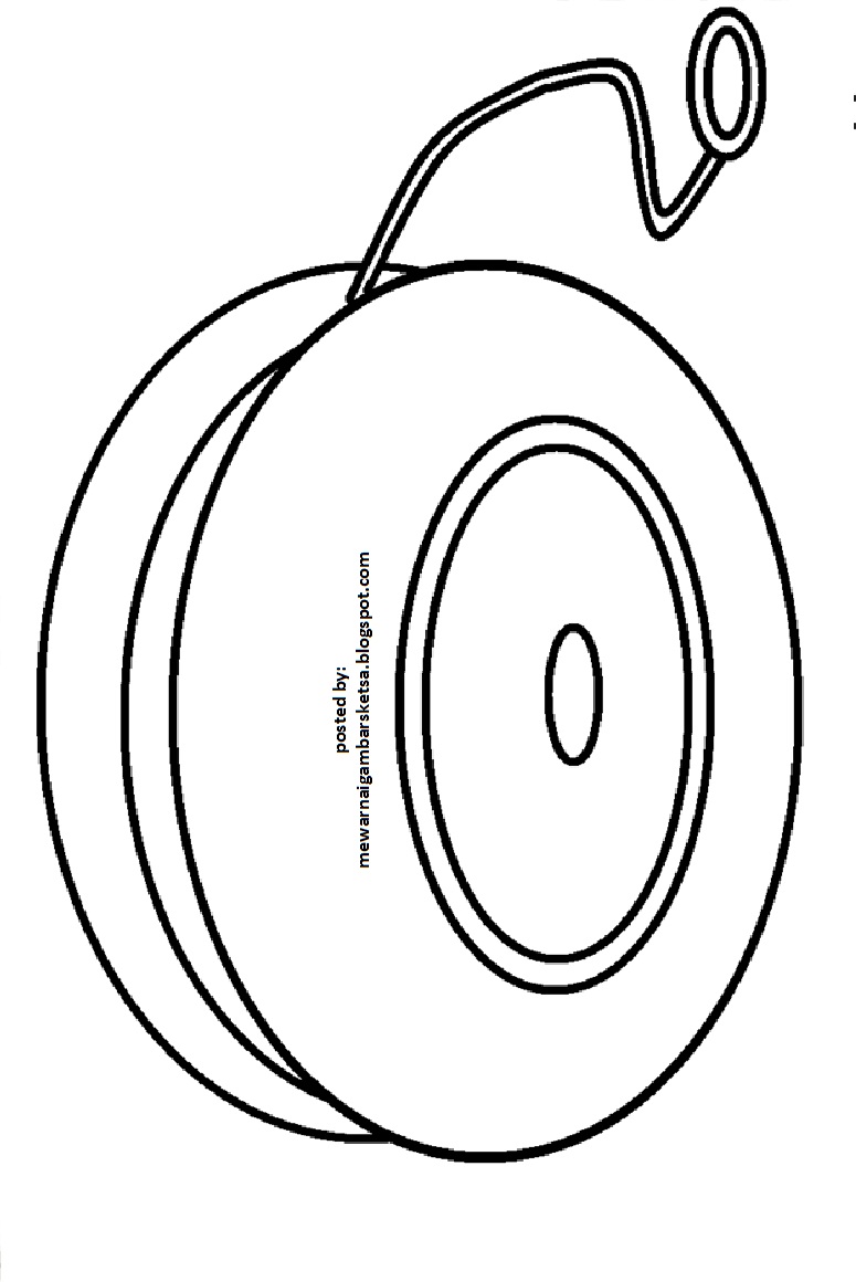 Mewarnai Gambar: Mewarnai Gambar Sketsa Yoyo 1