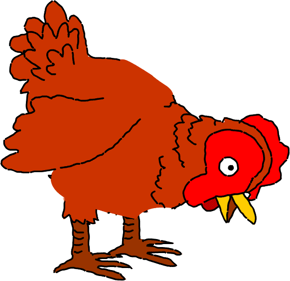 Red hen clipart