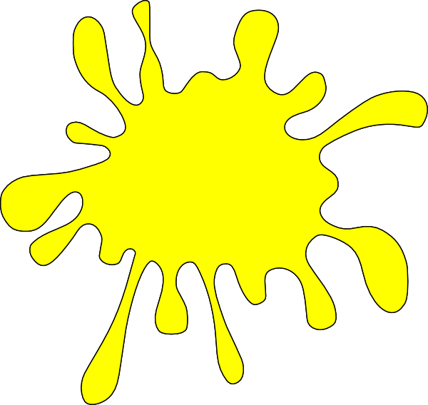 Yellow paint splatter clipart