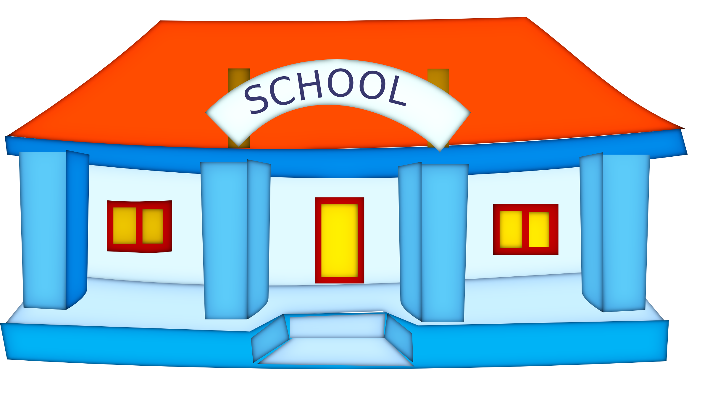 Middle school building clipart