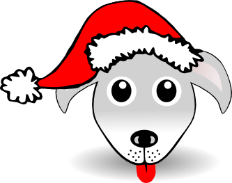 palomaironique dog face cartoon grey with santa ...