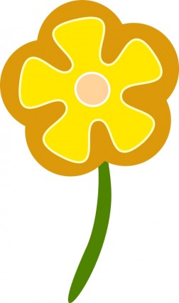 Closed Flower clip art Free Vector