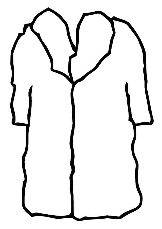 Coloring page coat - fur coat - img 19358.