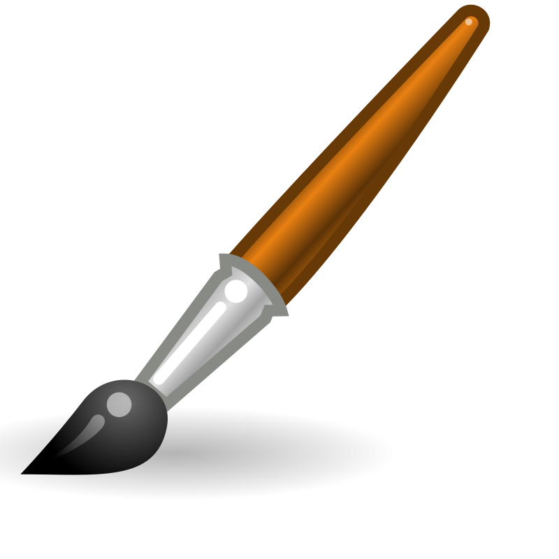 Tango style paintbrush Free Vector