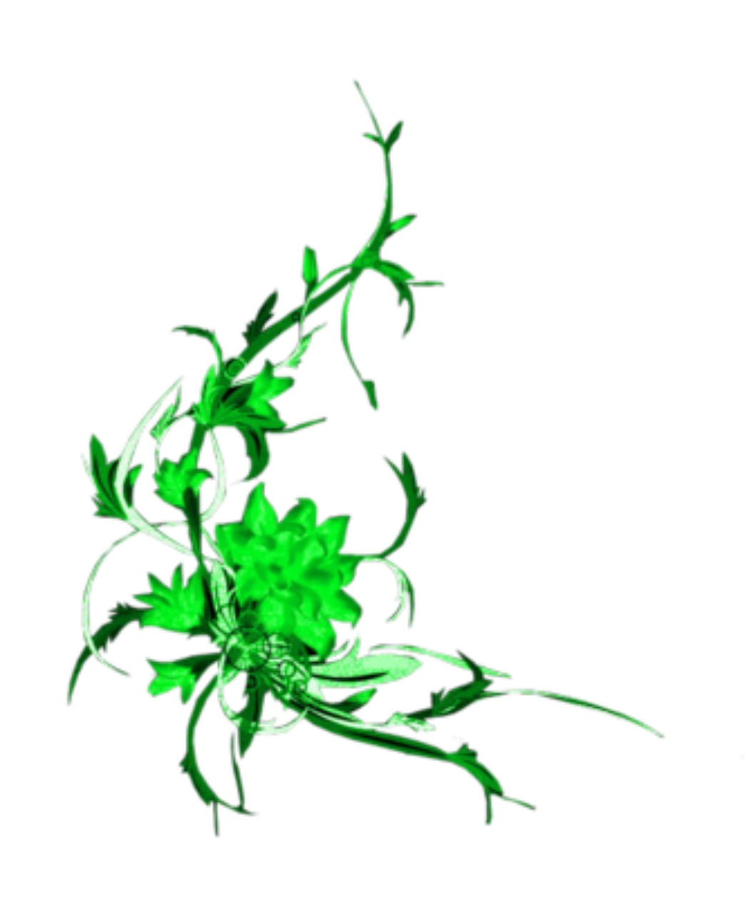 Green Floral Design | Free Images - vector clip art ...