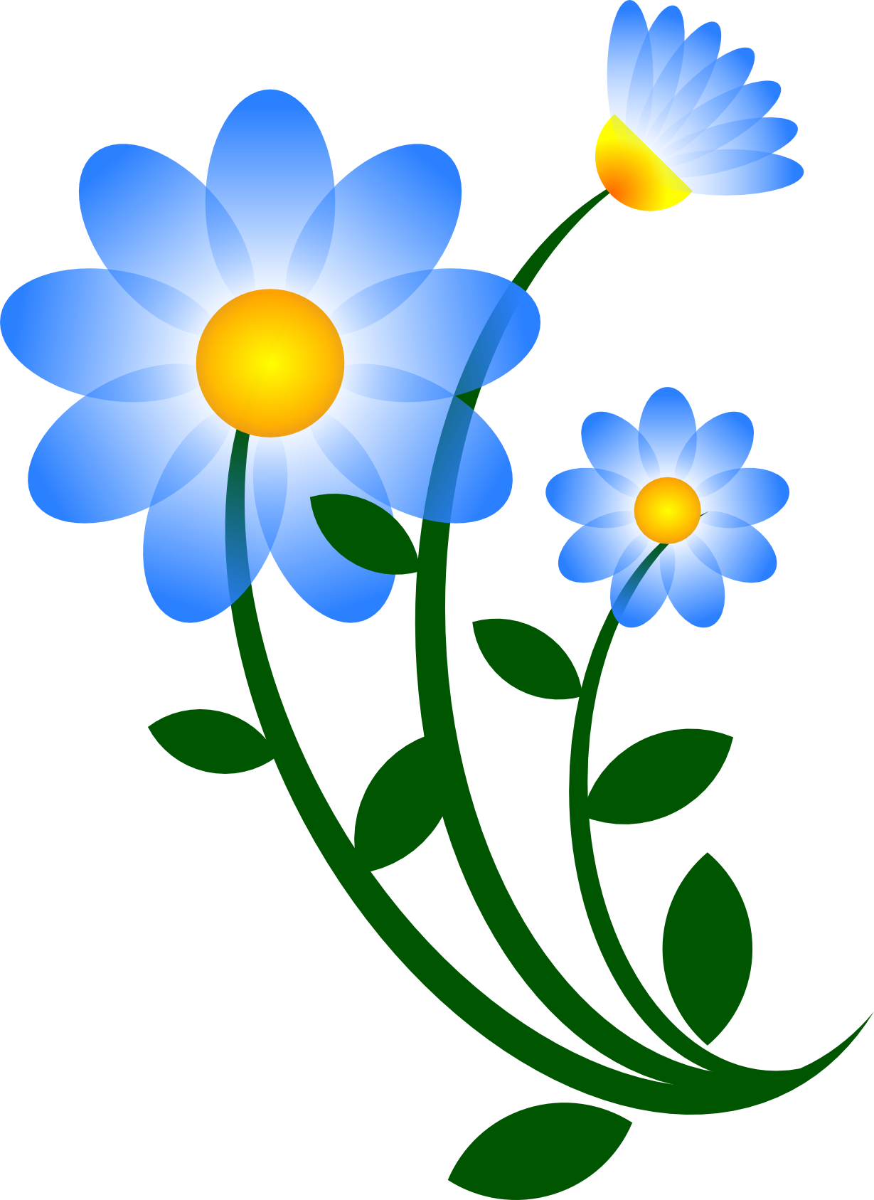 Valentine Blue Flowers Flora 67 Flowers 2011 Clip Art SVG ...