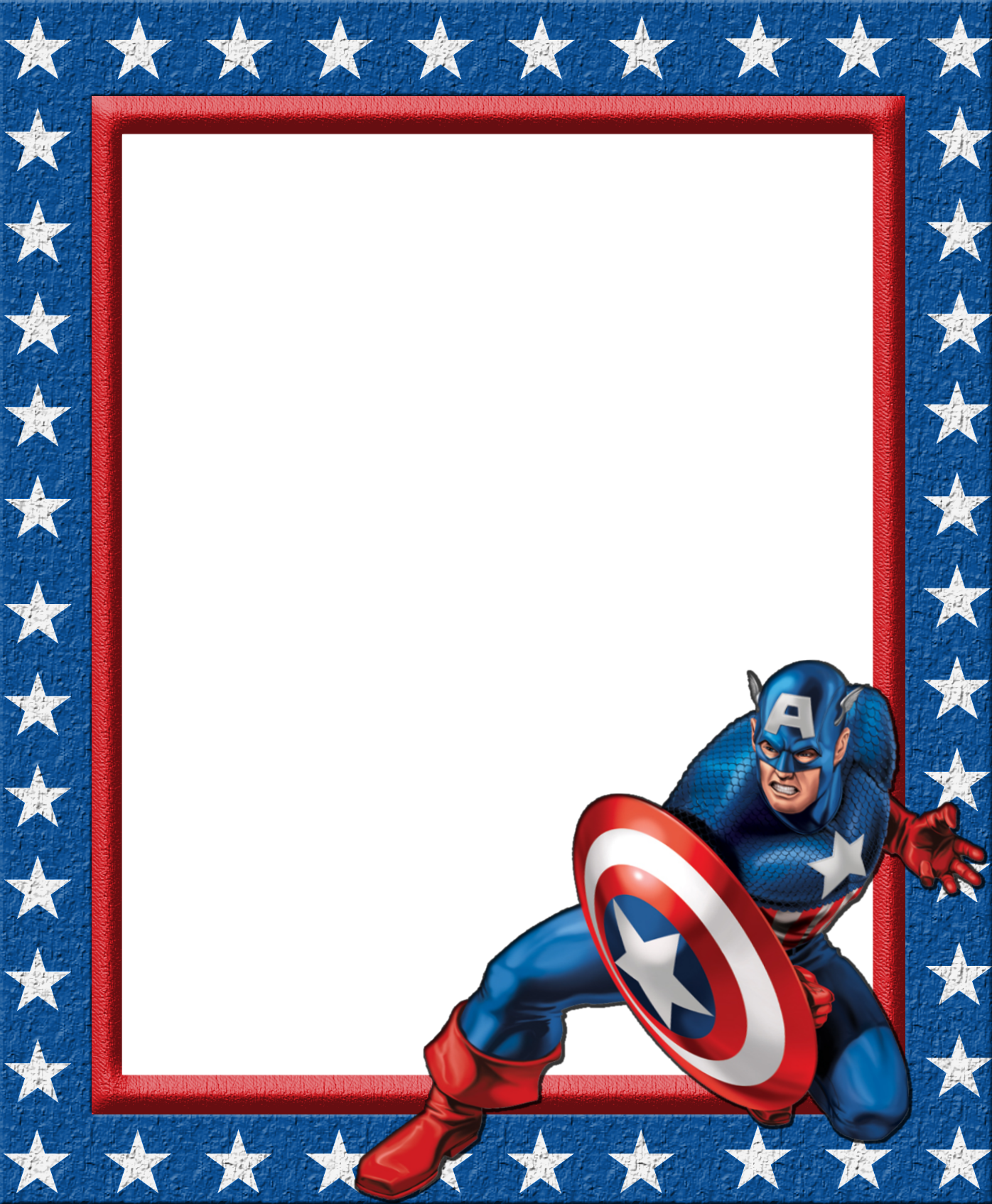 Kids Transparent Frame with Captain America