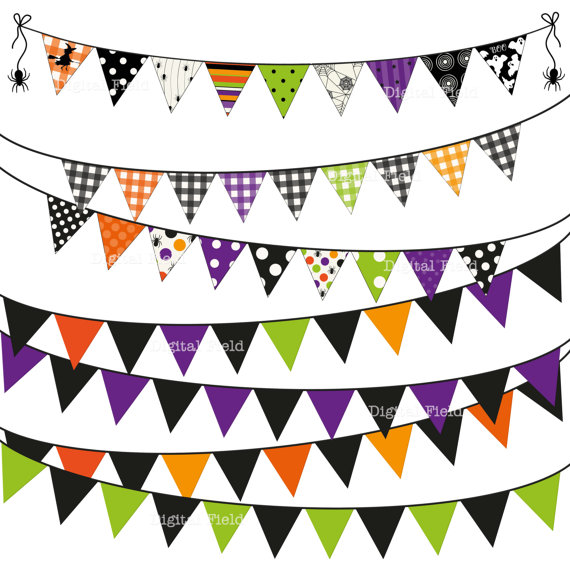 Halloween Bunting Clip Art Set No. 2 Halloween by digitalfield