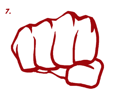 How To Draw Hands - Fist Frontview