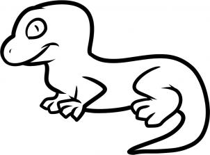 Animals - How to Draw a Lizard for Kids