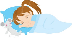 Free clipart girl sleeping