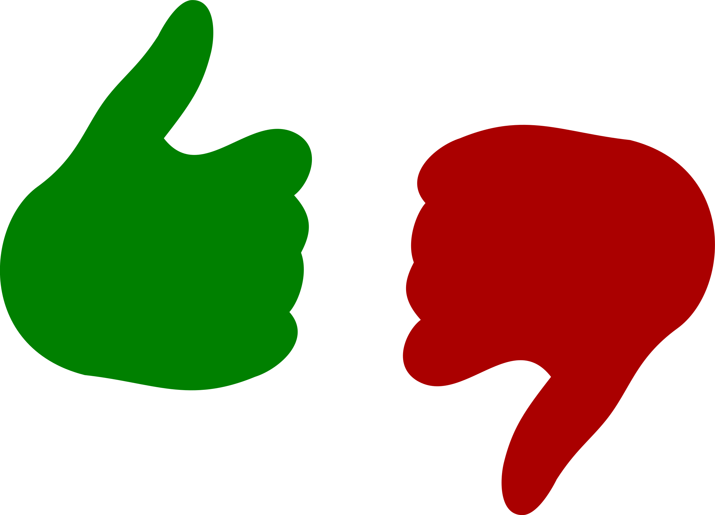 Thumbs up thumbs down clipart