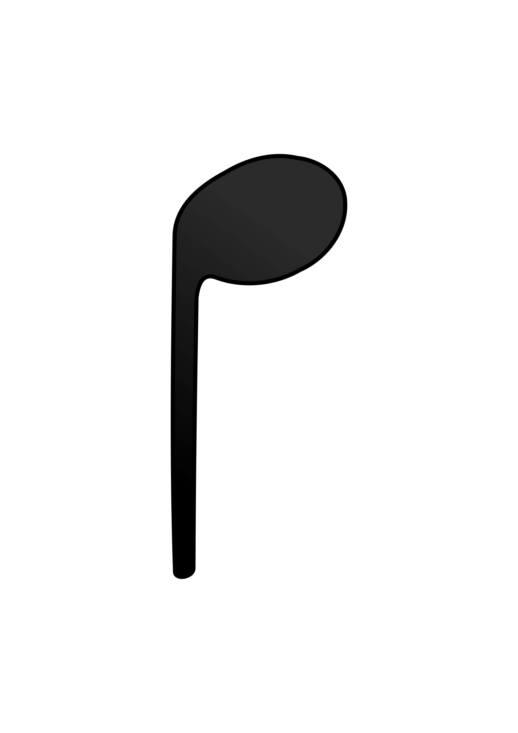 Clipart - Quarter Note (Stem Facing Down)