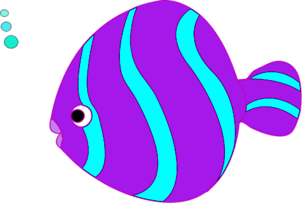Purple fish clipart