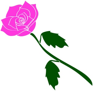 Clipart long stem roses