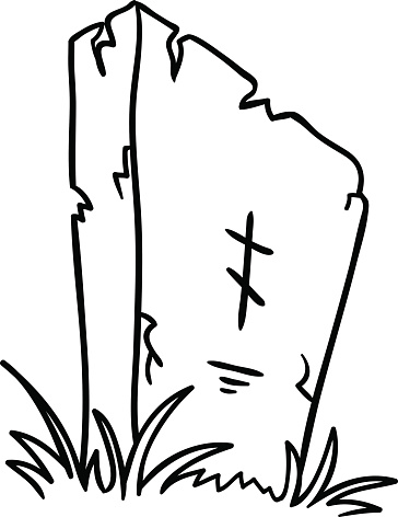 Drawing Of A Headstone Clip Art, Vector Images & Illustrations ...