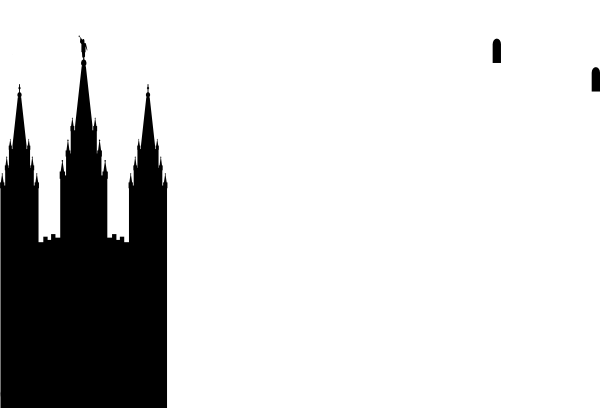Black And White Lds Temple Clipart