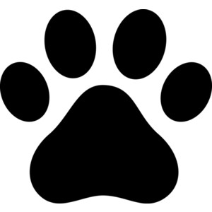 Paw Print Clip Art Black And White - Tumundografico