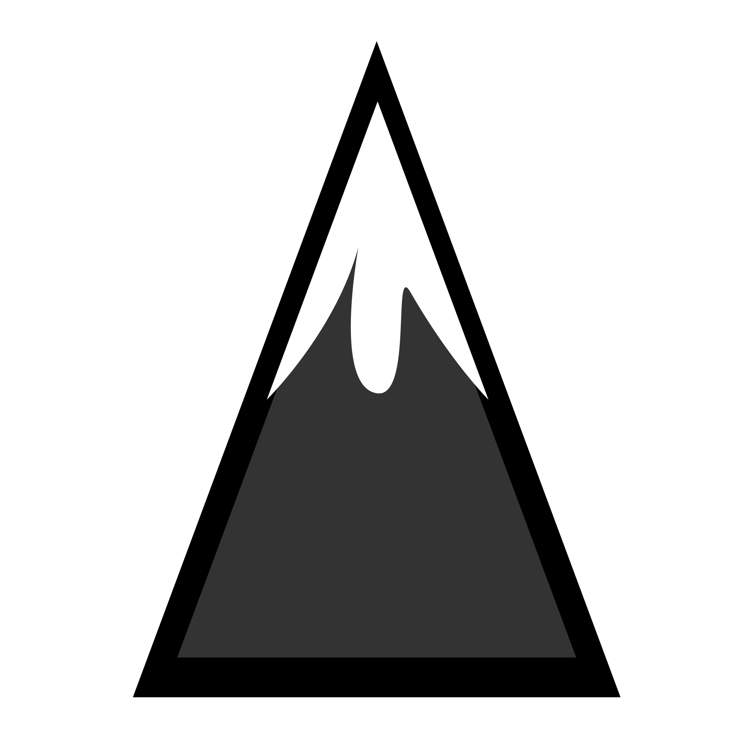 Mountain outline clipart
