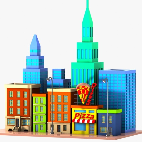 Cartoon City Clipart