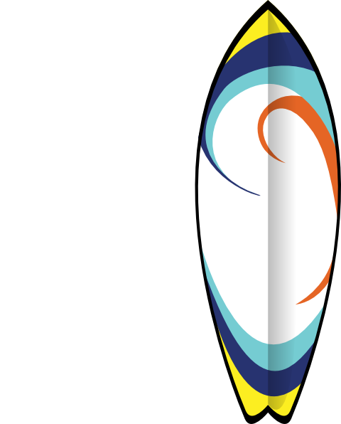 Cartoon surfboard clipart