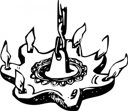 Chandelier Silhouette Clip Art