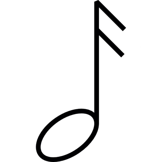 Musical note outline Icons | Free Download