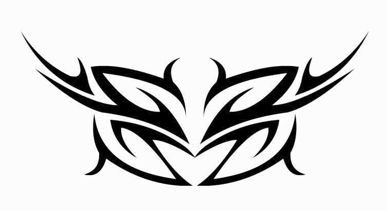 Black Tribal Tattoo Design Over White Background | Tattooshunt.com