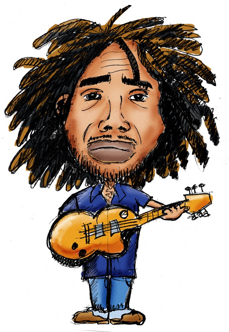 Bob marley cartoon clipart - ClipartFox