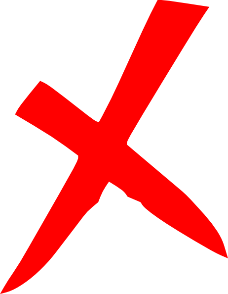 Transparent Red X Clipart