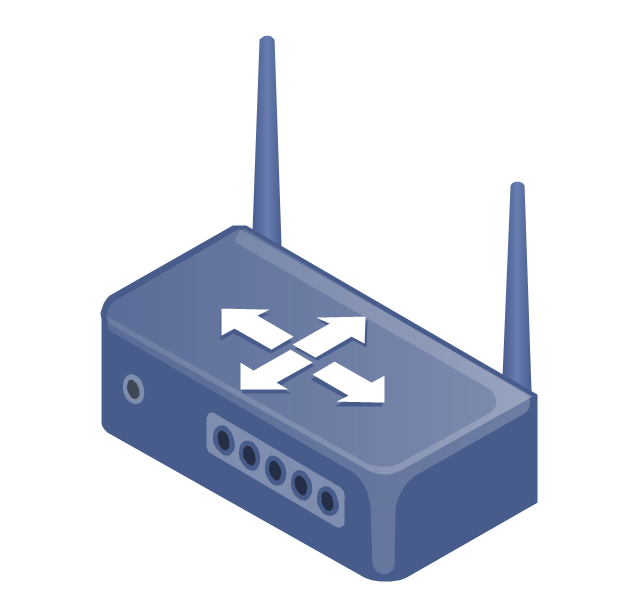 Telecommunication networks - Vector stencils library