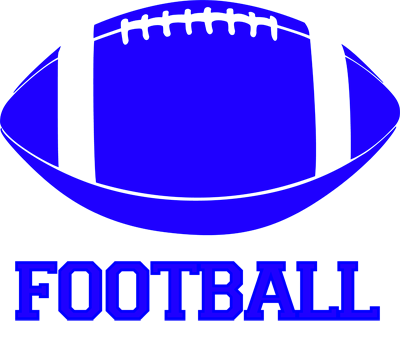 Blue Football Clipart