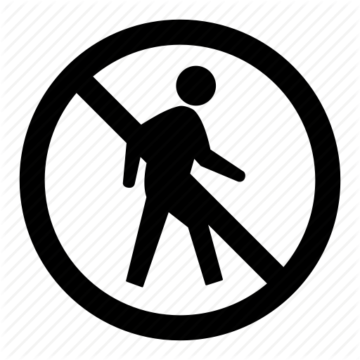 No, passage, prohibition, signs, walking, warning icon | Icon ...