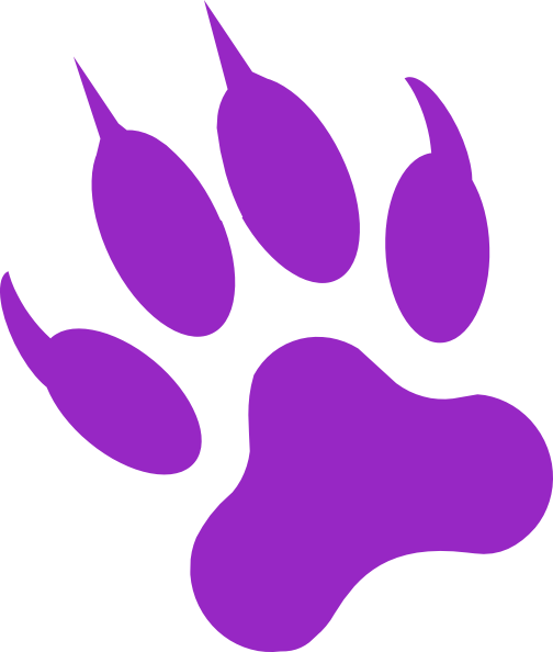 Purple Paw Clipart