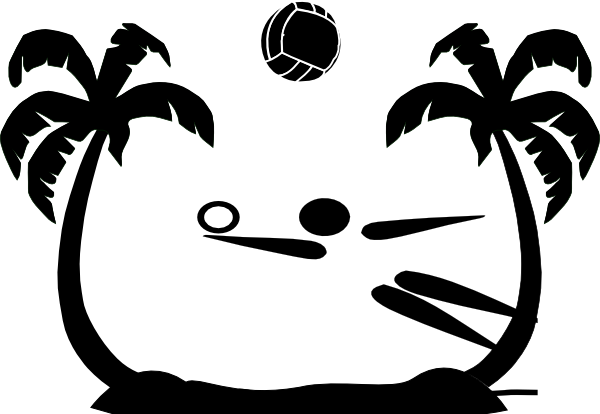 Beach volleyball net clipart