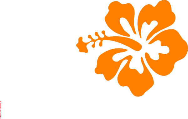 Orange hawaiian flower clipart