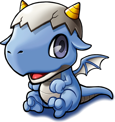 Cute baby dragon clipart
