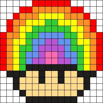 Bead patterns, Sprites and Mushrooms