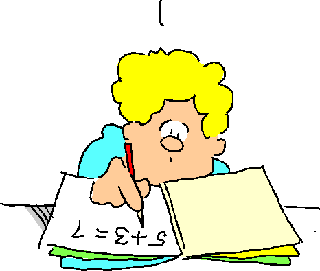 Kids doing math clipart