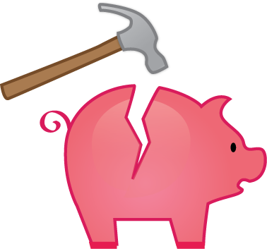 Broken piggy bank clipart - ClipartFox