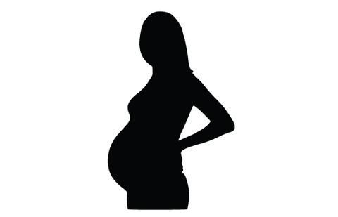 Pregnant woman silhouette vector – Silhouettes Vector