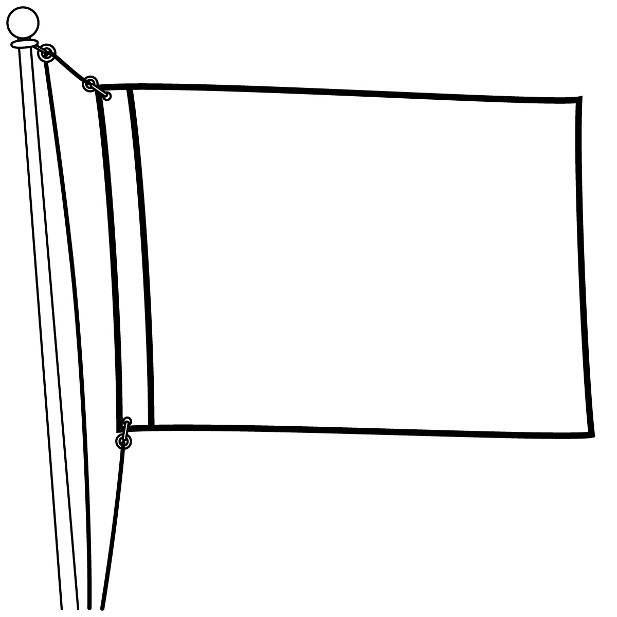 Plain flag wave clipart