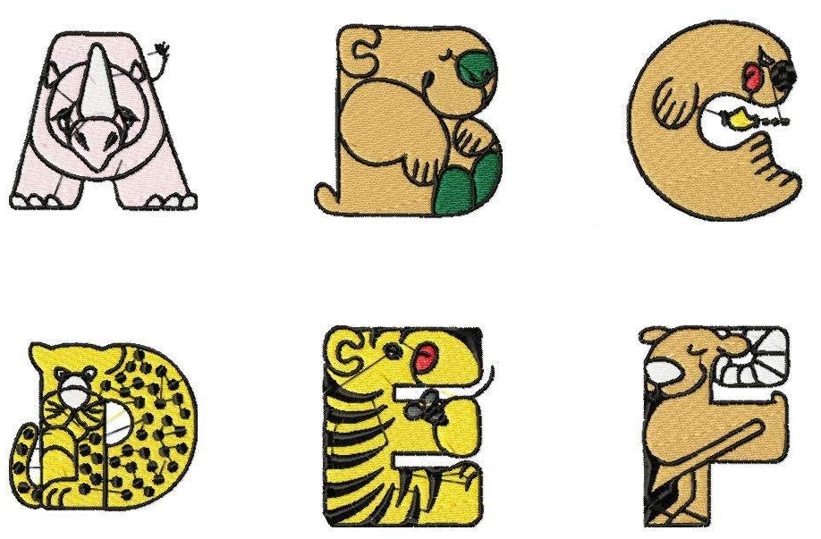 Animal Alphabet Letters Clipart