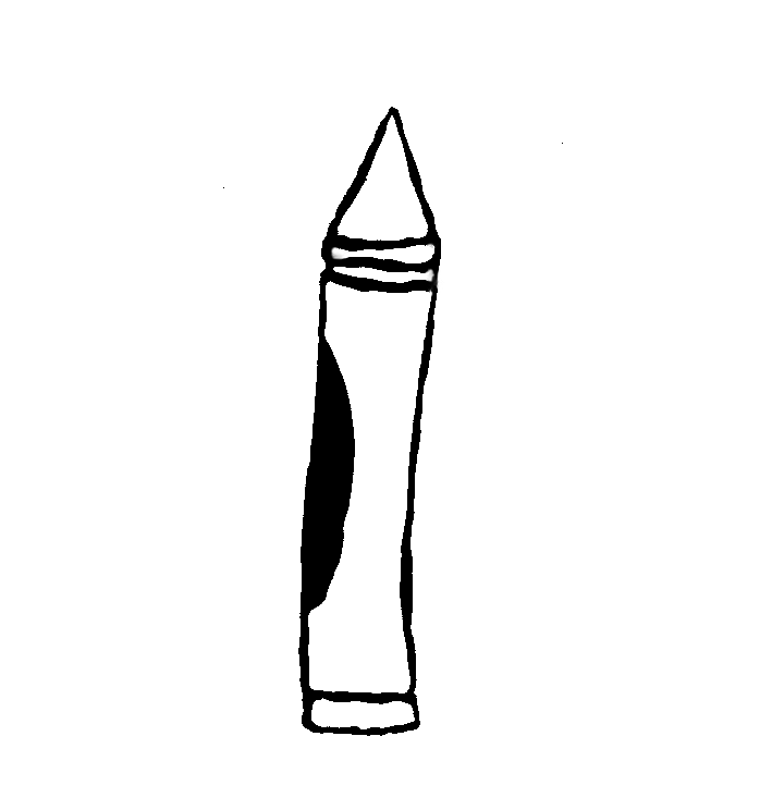 Free Crayon Clipart Black and White Image - 10503, White Crayon ...