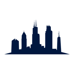 Psychedelyc colorful Chicago skyline - Vector download