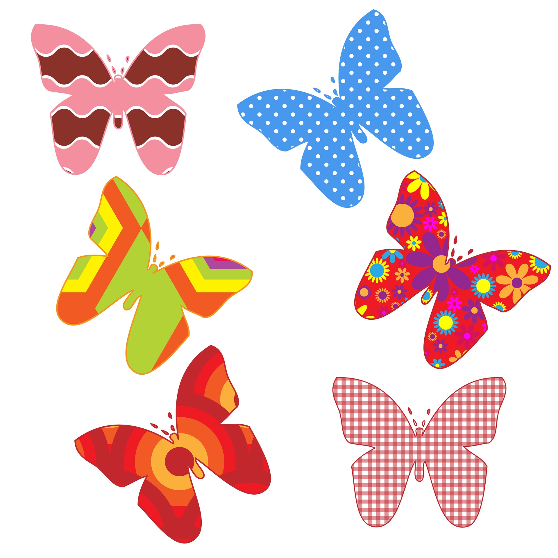 Colorful Butterfly On Flower Clipart