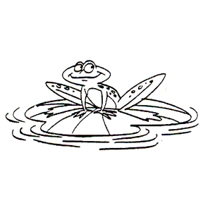 Frog On Lily Pad Tattoo