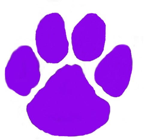 Purple Paw Clipart