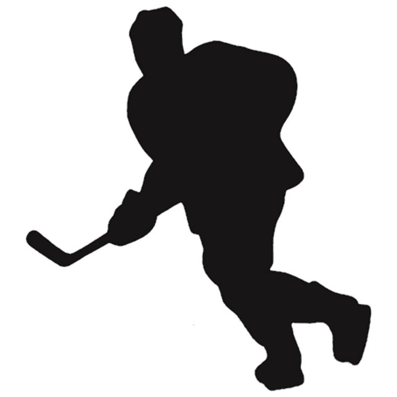 Hockey player clipart outline