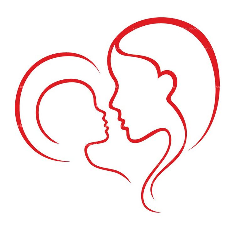 Mother and child symbol clipart